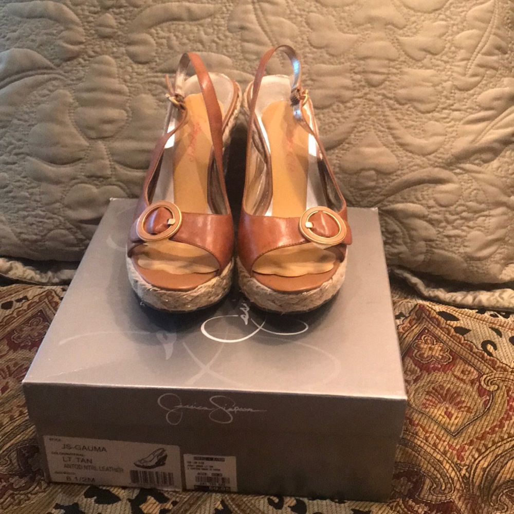 Jessica Simpson open toe wedges